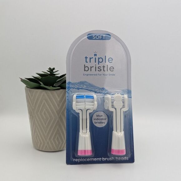 Other - Triple Bristle Replacement Toothbrush Head Pink